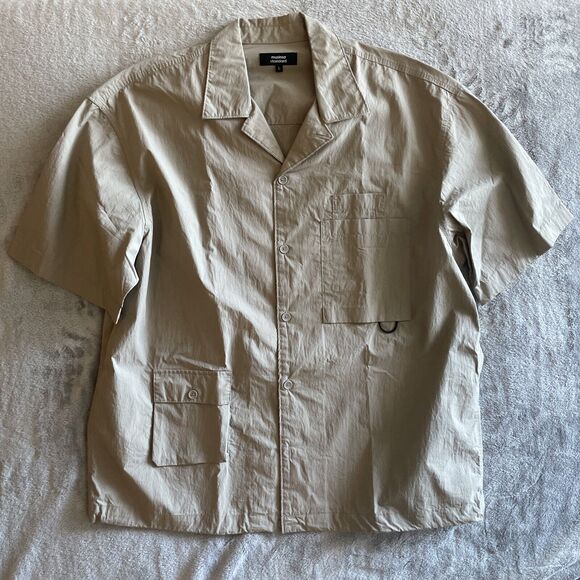 Musinsa Standard Other - Musinsa Standard Shirt Mens Large Brown Utility Safari Short Sleeve Button Up